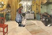 Carl Larsson The Kitchen oil painting